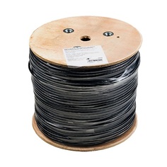 Кабель витая пара F/UTP 5e кат. 4 пары Atcom AT3426 24AWG(0.50 мм), медь, одножильный (solid), внешний, PVC+PVE, чёрный, уп/305м