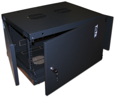 Шкаф настенный 19", 9U TWT TWT-CBWNM-9U-6x4-BK Next, 550x450, металлическая дверь, черный, 1 ЧАСТЬ