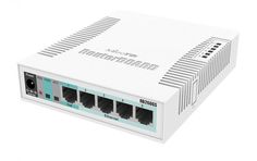 Коммутатор Mikrotik RouterBOARD 260GS CSS106-5G-1S 5-port Gigabit smart switch with SFP cage, SwOS, plastic case, PSU