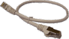 Кабель патч-корд F/UTP 6 кат. 0,5м. Lanmaster LAN6-S45-45-0.5-GY серый