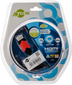 Кабель HDMI Atcom AT4944 3м, red/gold, блистер