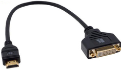 Переходник Kramer HDMI - DVI 99-9497110 HDMI тип "А" (вилка) на разъем DVI 25 pin (розетка), с золотым покрытием ADC-DF/HM