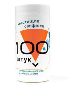 Салфетки Konoos KBU-100 для комп. техники, 100 шт. из нетканного полотна