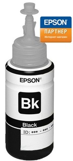 Контейнер Epson C13T66414A для принтера L100/200/L3050/L3070 с черными чернилами 4500 стр.