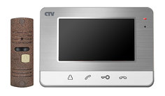 Комплект CTV CTV-DP401 антиван вызывная панель CTV-D10NG и цв. монитор CTV-M401, серебро