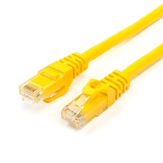 Кабель патч-корд U/UTP 5e кат. 2м. TWT TWT-45-45-2.0-YL RJ45 - RJ45, 4 пары, желтый