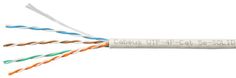 Кабель витая пара U/UTP 5e кат. 4 пары Cabeus UTP-4P-Cat.5e-SOLID-GY 24AWG(0.51 мм), медь, одножильный (solid), внутренний, PVC, нг(A)-LS, серый, уп/3