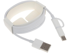 Кабель интерфейсный Xiaomi Mi 2-in-1 USB Cable Micro-USB to Type-C SJV4083TY/X15304 30 см