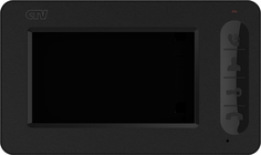 Видеодомофон CTV CTV-M400 4.3", сен. клавиши упр. на передней панели, накладной, встр. ист пит, до 2 выз. панелей, черный
