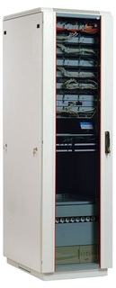 Шкаф напольный 19", 47U ЦМО ШТК-М-47.6.6-1ААА телекоммуникационный (600х600) дверь стекло