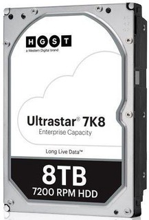 Жесткий диск 8TB SATA 6Gb/s Western Digital HUS728T8TALE6L4 WD/HGST Ultrastar DC HC320 (3.5’’, 256MB, 7200 RPM, 512E SE) (0B36404)