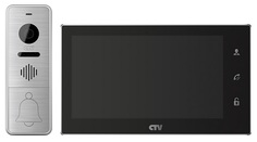 Комплект CTV CTV-DP4706AHD панель CTV-D400FHD, монитор CTV-M4706AHD, Full HD, с экраном 7", Hands free, детектор движения, технология Touch Screen для