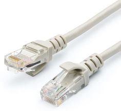 Кабель патч-корд U/UTP 5e кат. 20м. Atcom AT9169 литой, RJ45, серый