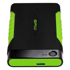 Внешний диск HDD 2.5 Silicon Power SP020TBPHDA15S3K 2TB Armor A15 USB 3.1 черный/зеленый