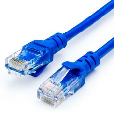 Кабель патч-корд U/UTP 5e кат. 3м. Atcom AT9162 литой, RJ45, cиний