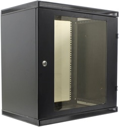 Шкаф настенный 19", 15U NT WALLBOX LIGHT 15-66 B 176981 черный, 600*650, дверь стекло-металл
