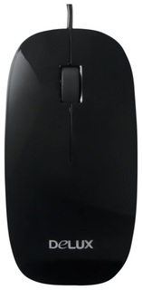 Мышь Delux DLM-111 черная, 1000dpi, USB (2 кнопок+скролл) 6938820400974B