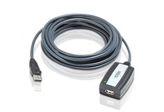 Кабель специальный Aten UE250-AT USB, A>A, Male-Female, 4 провода, опрессованный, 5 м, серый