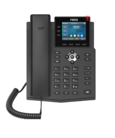 Телефон VoiceIP Fanvil X3U 3xEthernet 10/100/1000, 6 SIP линий, HD аудио OPUS, цветной дисплей 2,8”, записная книга 1000 абонентов, PoE