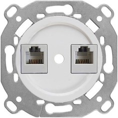 Механизм Bironi B3-302-21 компьютерной розетки, белый