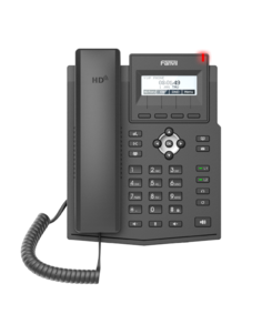 Телефон VoiceIP Fanvil X1SP 2xEthernet 10/100, LCD 148x48, 2 аккаунта SIP, G722, Opus, Ipv-6, порт для гарнитуры, книга на 1000 записей,блок питания,