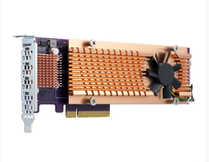Карта расширения QNAP QM2-4P-384 4 x M.2 2280 PCIe SSD. Интерфейс PCIe Gen3 x8.