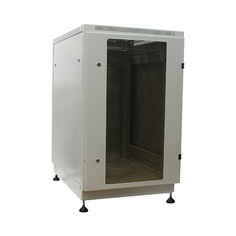 Шкаф напольный 19", 22U NT PRACTIC 2 MG22-66 G 194511 600*600, дверь со стеклом, серый
