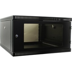 Шкаф настенный 19", 6U NT WALLBOX 6-66 B 084688 черный, 600*650, дверь стекло-металл