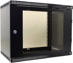 Шкаф настенный 19", 9U NT WALLBOX LIGHT 9-63 B 176965 черный, 600*350, дверь стекло-металл