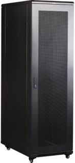 Шкаф напольный 19", 47U TWT TWT-CBB-47U-8x10-P1 Business, 800x1000, черный, передняя дв. перфорир., задняя дв. распашная перфорир.