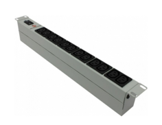 Блок розеток 19, 12 розеток NT SOC 230.16A1-12С13-С20 G 345132 горизонтальный, 230В, 16А, автомат, выход: С13-12, вход: С20, серый