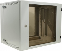 Шкаф настенный 19", 9U NT WALLBOX PRO 9-64 G 178814 двухсекционный, серый, 9U 600*460, дверь стекло-металл
