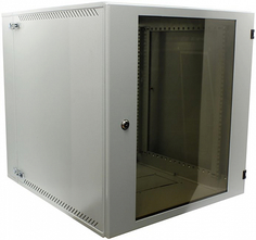 Шкаф настенный 19", 12U NT WALLBOX PRO 12-66 G 178820 двухсекционный, серый, 600*660, дверь стекло-металл