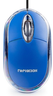 Мышь Garnizon GM-100B синяя, USB, чип-Х, 1000dpi, 2 кнопки+колесо/кнопка Гарнизон