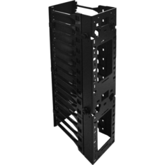 Органайзер TWT TWT-RACK-VORG/S вертикальный, для регулируемых стоек, с пластиковыми пальцами и крышкой, 98х190 мм, черный