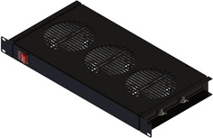 Вентиляторный модуль NT FAN 3 B 083108 19", черный 1U, 3 вентилятора
