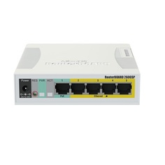 Коммутатор Mikrotik RouterBOARD 260GSP CSS106-1G-4P-1S 1xSFP, 5x10/100/1000 Gigabit Ethernet, PoE with indoor case and power supply
