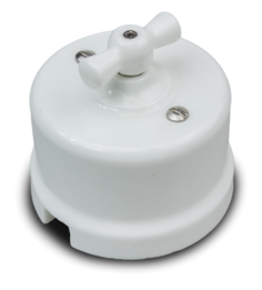 Выключатель Bironi B1-203-01 белый, перекрестный