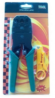 Устройство обжимное Atcom AT8097 RJ45 RJ11 в блистере 8p6p ou Bao tool