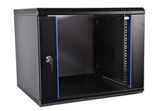 Шкаф настенный 19", 6U ЦМО ШРН-Э-6.350-9005 (600 × 350) дверь стекло, черный