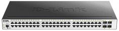 Коммутатор D-link DGS-3000-52L/B1A 48xUTP 100/1000, 4xSFP Gigabit, L2