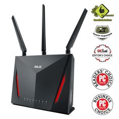 Роутер ASUS RT-AC86U Wi-Fi 802.11a/b/g/n/ac, 2917 Мбит/с, 1xWAN, 4xLAN 1000 Мбит/сек, 2xUSB 3.0, с поддержкой 3G/4G модемов