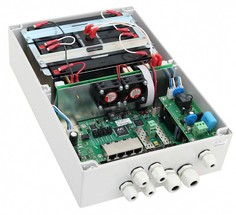 Коммутатор управляемый TFortis PSW-2G 4F UPS гигабитный уличный для подключения 4 камер с системой бесперебойного, в комплекте 4 батареи по 12В, 2.2А*