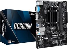 Материнская плата mATX ASRock QC6000M (E2-6110, 2*DDR3(1600), 2*SATA 6G, 3*PCIE, 7.1CH, Glan, 2*USB 3.2, D-Sub/HDMI/COM) RTL