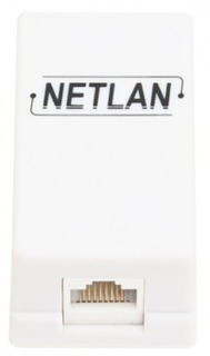 Компьютерная розетка настенная Netlan EC-UWO-1-UD2-WT-10 ,1 порт, Кат.5e (Класс D), 100МГц, RJ45/8P8C, 110, T568A/B, неэкранированная, белая, уп-ка 10