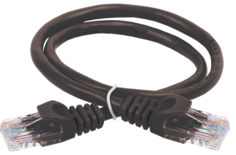Кабель патч-корд U/UTP 5e кат. 2м. ITK PC09-C5EU-2M неэкр., RJ45/RJ45, PVC, чёрный