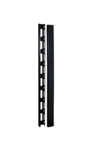 Органайзер TWT TWT-CBB-ORG42U вертикальный, 42U, для шкафов Business шириной 800 мм, металл, 2 шт., черный