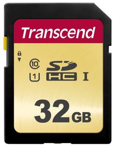 Карта памяти 32GB Transcend TS32GSDC500S SDHC Class 10 U1 500S, MLC