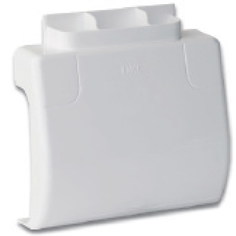 Отвод DKC 09206 широкий от каналов 70х22 или 90х25 к 6-мод. коробке Brava, "In-liner Front"