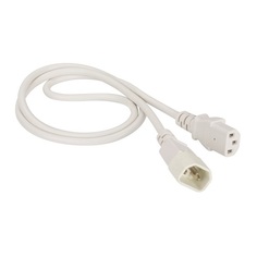 Кабель питания Lanmaster LAN-PP13/14-0.5-WH C13-C14, 3х0.75, 220В, 10А, белый, 0.5 метра